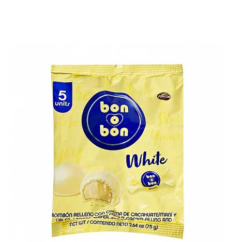Arcor Bon Bon White Chocolate Bag 75 g