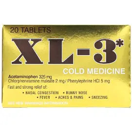 XL-3 Cold Medicine Tablets